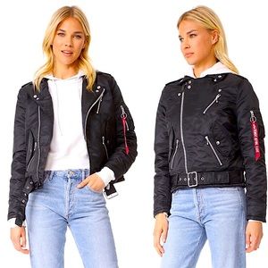 Alpha Industries Outlaw Asymmetrical Biker Jacket